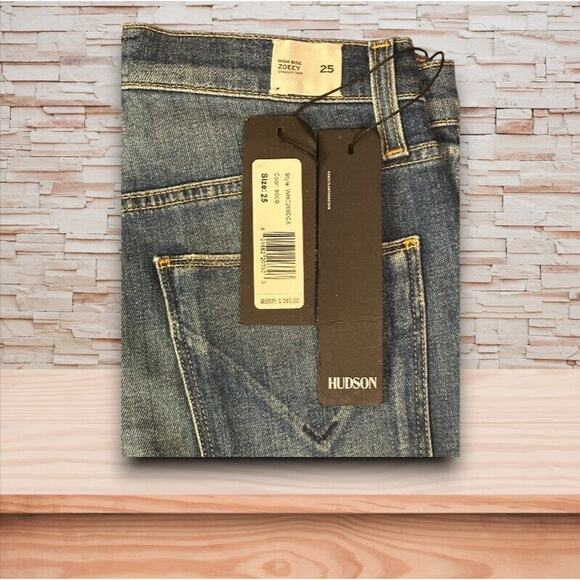 Hudson Jean Zoeey High Rise Straight Crop Double Step Social Grace Size 25 NWT - Picture 8 of 9